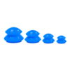 Blue Silicone Cupping Jars 4 pcs